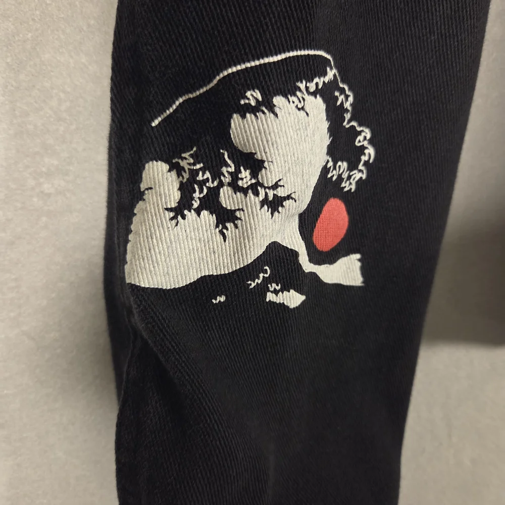 Rue 21 two-toned denim jacket with "GOOD FORTUNE" lettering (M298) - Picture 4 of 12